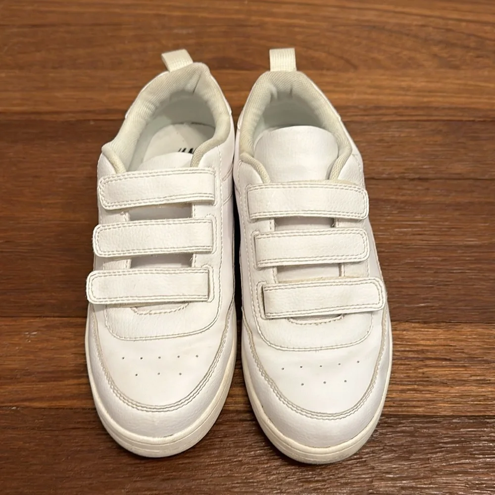 H&M Boys White Velcro Sneakers Kids Casual School Shoes EUR 34 US 2.5